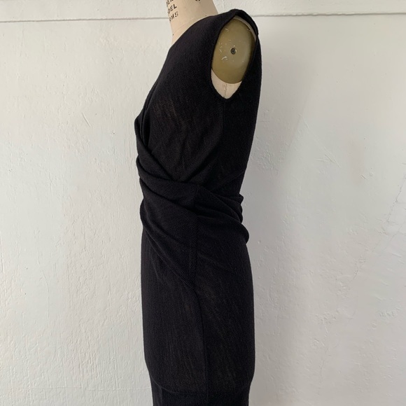 Alexander Wang twisted knit black sleeveless dress size 6 - Picture 6 of 13